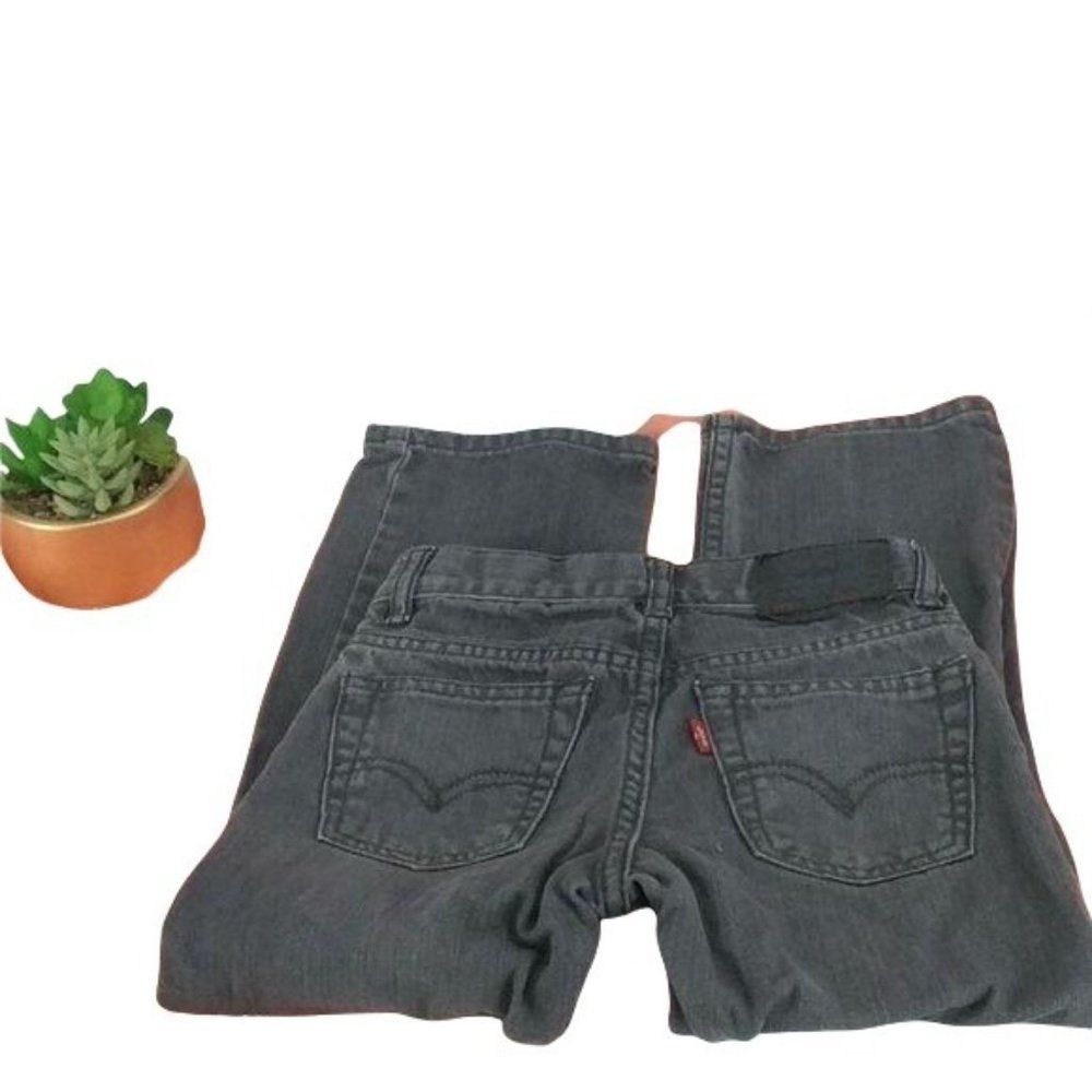 Levi's 514 Slim Straight Faded Black boys size‎ 6 regular jeans - Picture 2 of 8